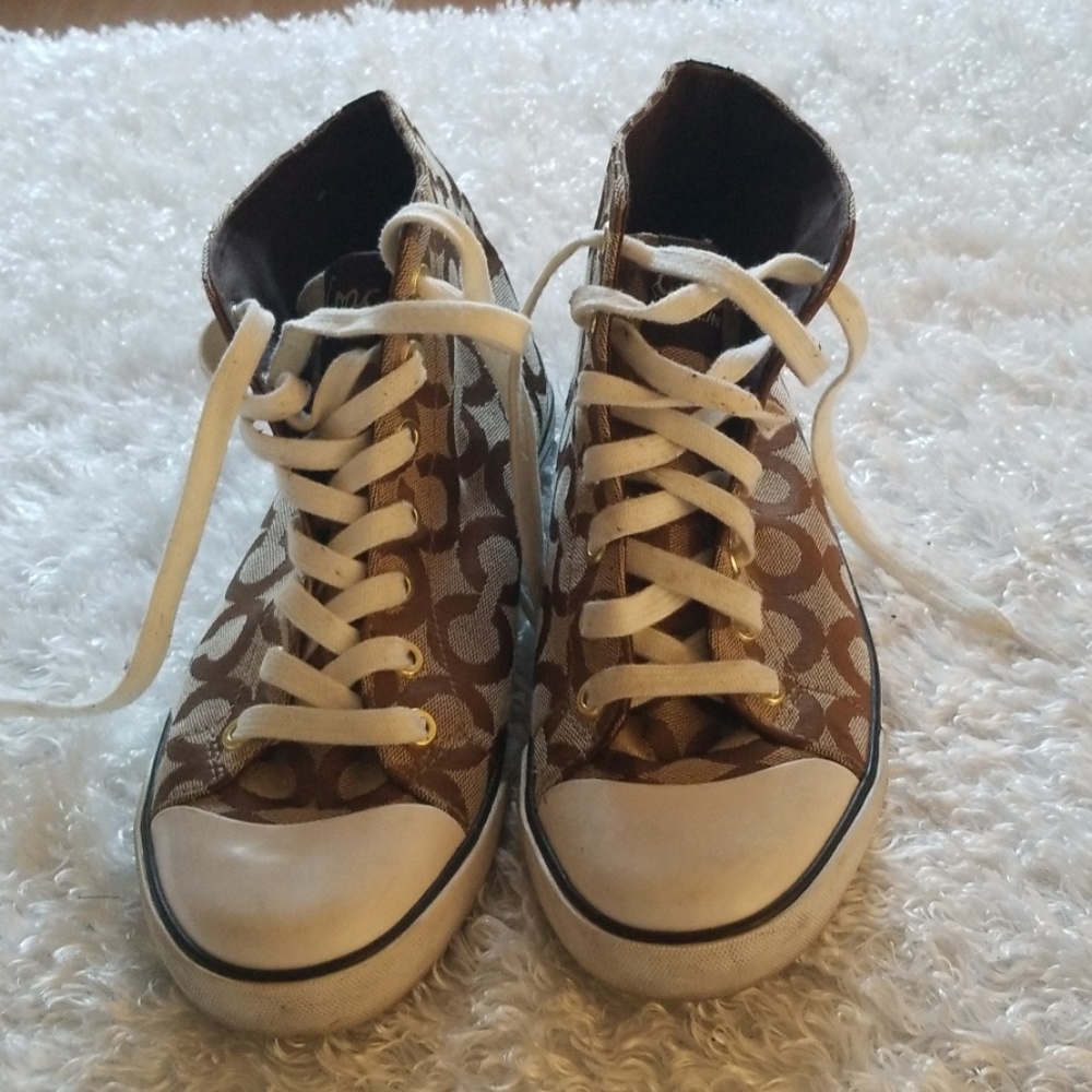 Canvas logo Coach sneakers